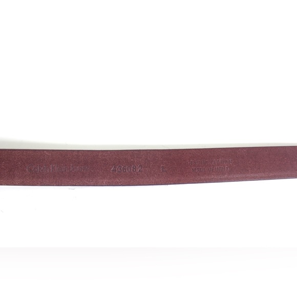 Deep Red Maroon Leather Belt with Brass Studs and Buckle 37 38 39 40 41 Large L - Picture 8 of 10